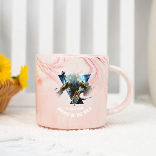 Discover The Legend Of Zelda: Breath Of The Wild Triangle Portrait Pullover Marble Mugs
