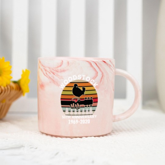 Discover woodstock 50th anniversary 1969 2020,Woodstock Marble Mugs,Woodstock 1969 ,Peace Love Bird - Woodstock - Marble Mugs
