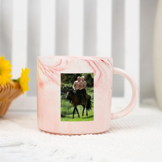 Discover Trump Putin Meme Marble Mugs Russian Putin Riding A Horse With Donald Trump Meme