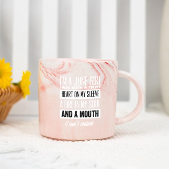 Discover Im a june girl - June Girl - Marble Mugs