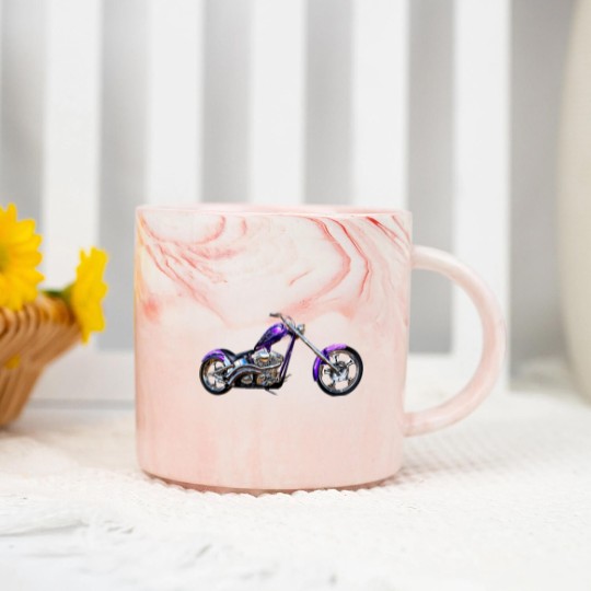 Discover Purple Chopper Motorcycle Marble Mugs Marble Mugs