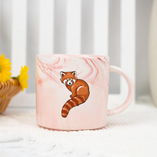 Discover Red Panda Lover Illustration Gifts Red Pandas Gift Marble Mugs