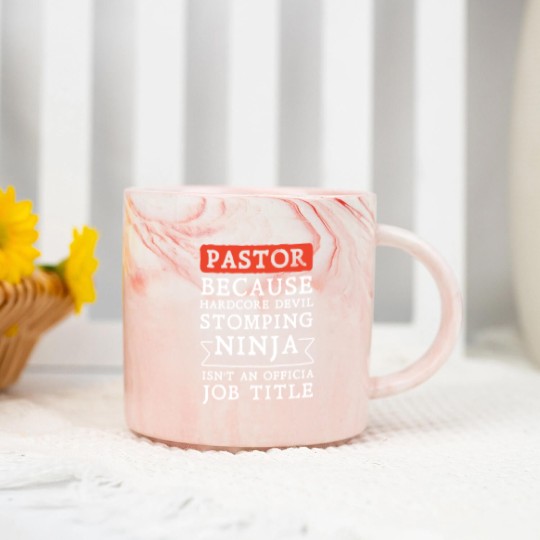 Discover pastor because hardcore devil stomping ninja isnt Marble Mugs