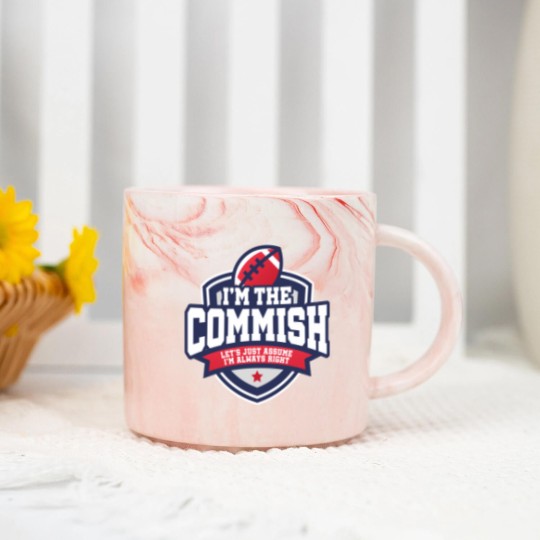 Discover 2020 Fantasy Football Commissioner Commish Always Right Marble Mugs