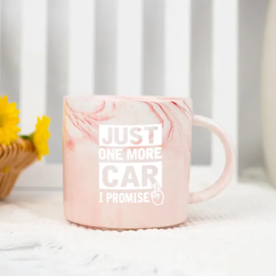 Discover Car - Just One More Car I Promise Funny Mechanic Marble Mugs