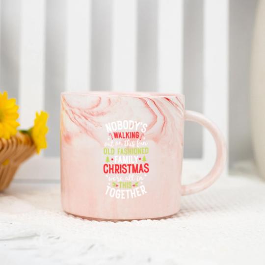 Discover Nobody's Walking Out On This Fun Old Family Christmas Xmas Marble Mugs