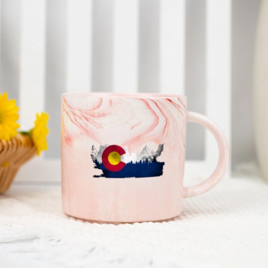 Discover Cute Family Gift Colorado State Flag Marble Mugs