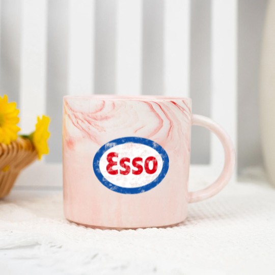 Discover Vintage distressed Esso logo - Auto Racing - Marble Mugs