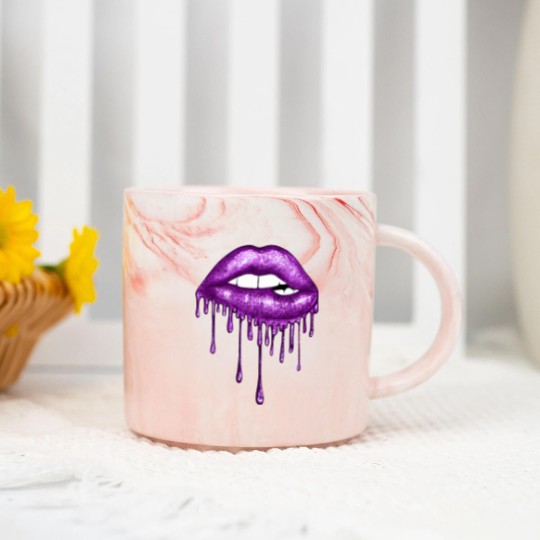 Discover Drip Purple Lips - Lips - Marble Mugs