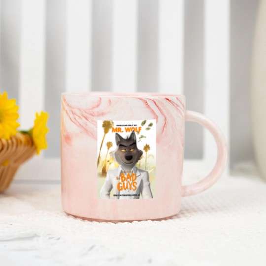 Discover Mr Wolf Bad Guys Classic Marble Mugs