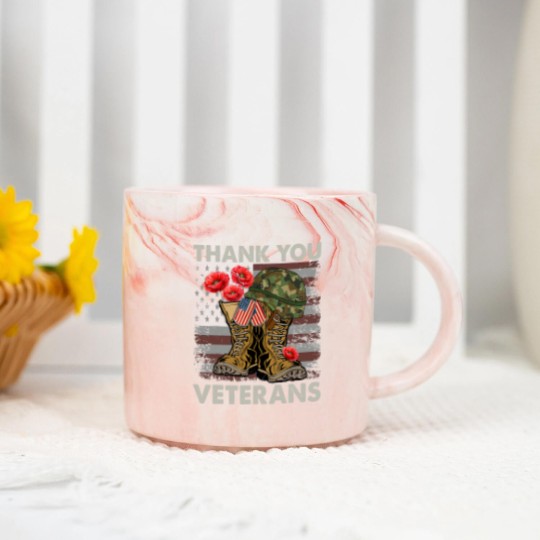 Discover Thank You Veterans Marble Mugs