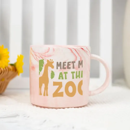 Discover Meet me at the zoo Marble Mugs