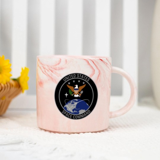 Discover United States Space Command Shield Marble Mugs