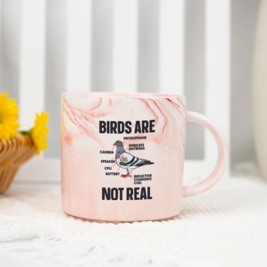 Discover Birds Are Not Real Marble Mugs