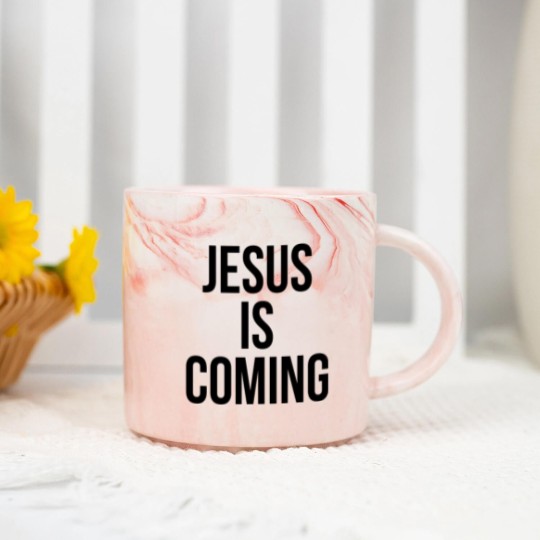 Discover JESUS IS COMING Marble Mugs