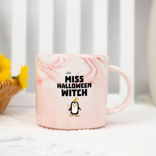 Discover Miss Halloween Witch Penguin gift Marble Mugs