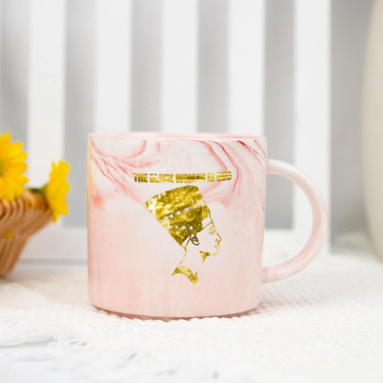 Discover The Black Woman is God Marble Mugs