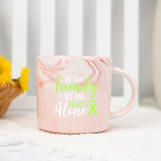 Discover Family Lymphoma Cancer Support no one Fight Alone - Lymphoma Cancer Support - Marble Mugs