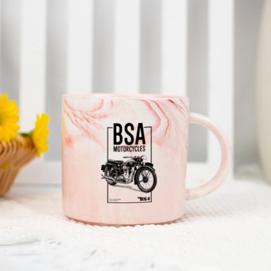Discover Grey BSA Motorcycles British Motorbike Marble Mugs Marble Mugs