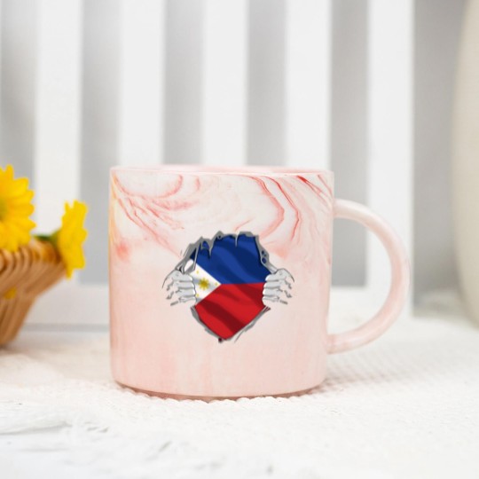 Discover Super Filipino Heritage Philippines Roots Flag Gif Marble Mugs