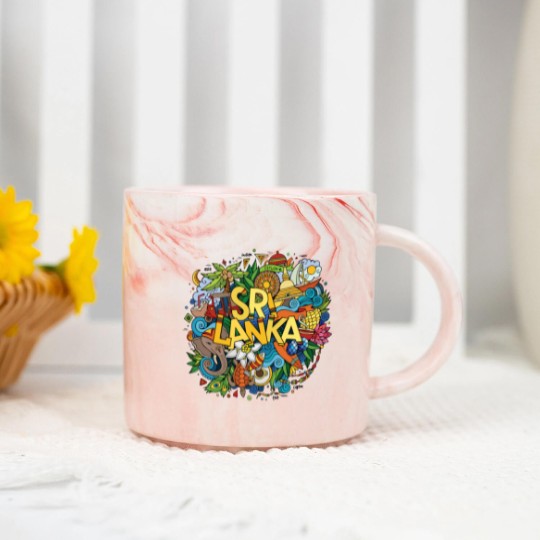 Discover Sri Lanka Ceylon Culture Elements Marble Mugs