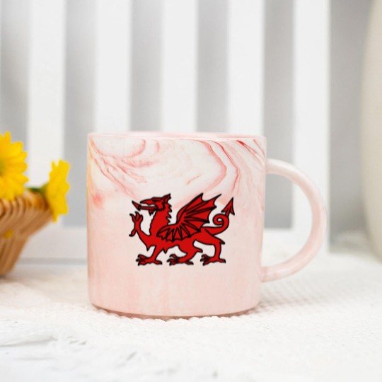 Discover Welsh Dragon Wales - Welsh Dragon - Marble Mugs