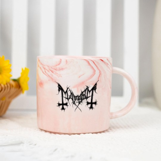 Discover Mayhem - Logo (Black Cover Edition) - Mayhem - Marble Mugs