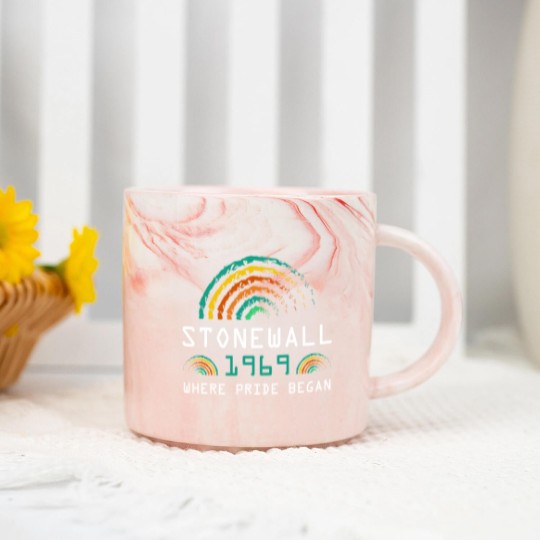 Discover Stonewall 1969 Rainbow Gay CSD 50 Years Pride Riot Marble Mugs