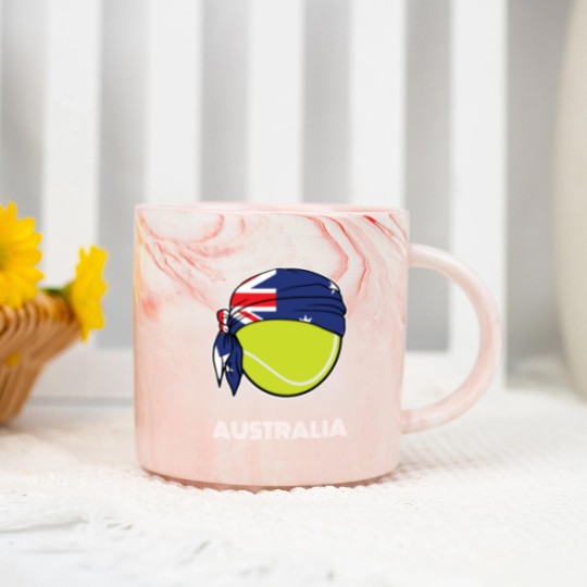 Discover Australia Mens Tennis Top for Australian players, Marble Mugs