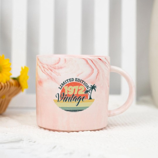 Discover 50 Years Old Vintage 1972  50th Marble Mugs