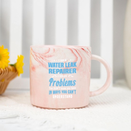 Discover Water Leak Repairer Marble Mugs