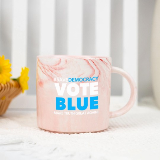 Discover Save Democracy - Vote Blue - Make Truth Great Agai Marble Mugs