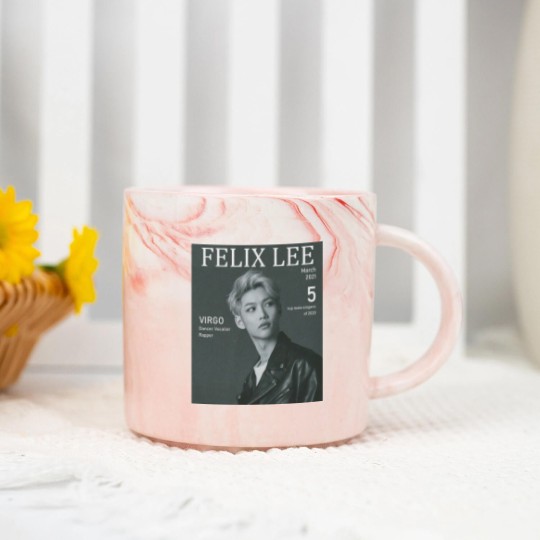 Discover Felix Lee Stray Kids Marble Mugs, B&W Stray Kids Graphic Marble Mugs, Felix Lee Stray Kids Kpop Marble Mugs