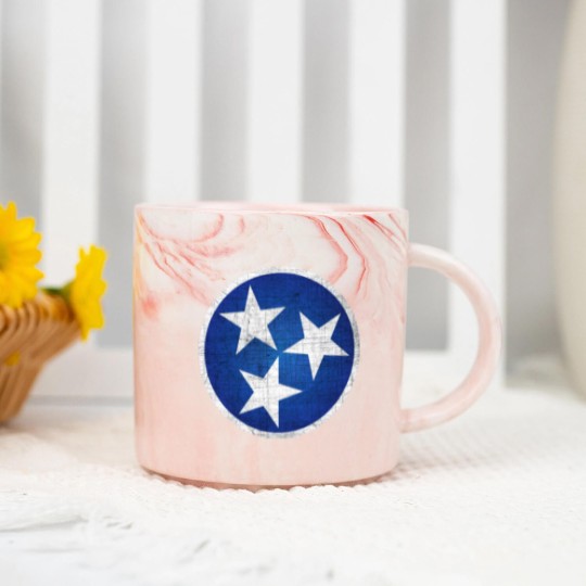 Discover Tennesse State Flag Marble Mugs