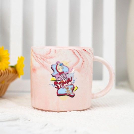 Discover Ren And Stimpy Nineties Marble Mugs