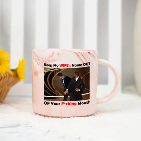 Discover Will Smith Smacks Chris Rocks Onstage Marble Mugs, Will Smith Marble Mugs, Will Smith Slapped Chris Rocks, 2022 Oscars, Meme Marble Mugs