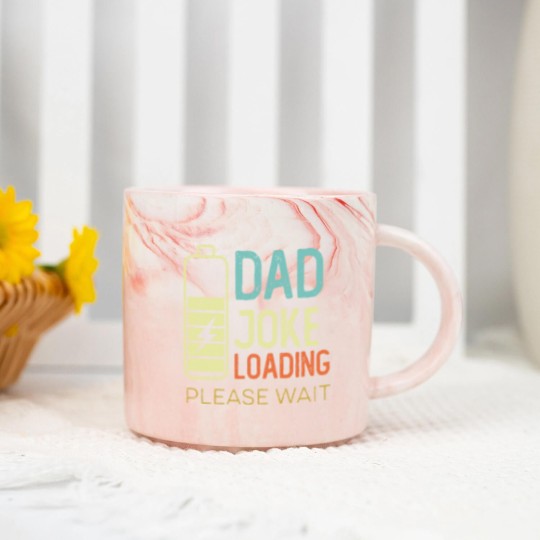 Discover Dad Joke Loading Please wait, vintage color Marble Mugs