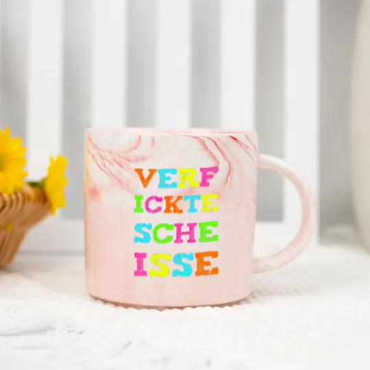 Discover Fucking shit Funny curse saying Marble Mugs
