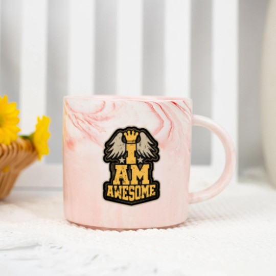 Discover I AM AWESOME - Awesome - Marble Mugs