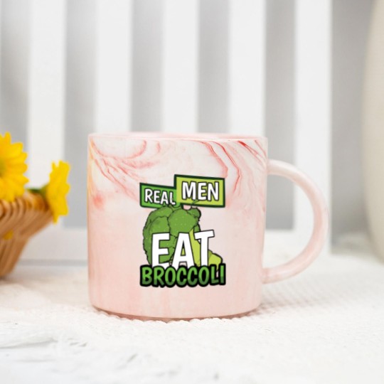 Discover Real Men Eat Broccoli - Men - Marble Mugs