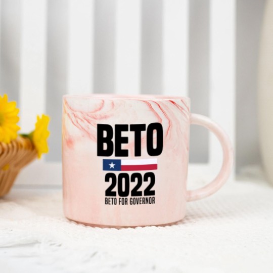 Discover Beto 2022 Beto For Governor American Flag Marble Mugs