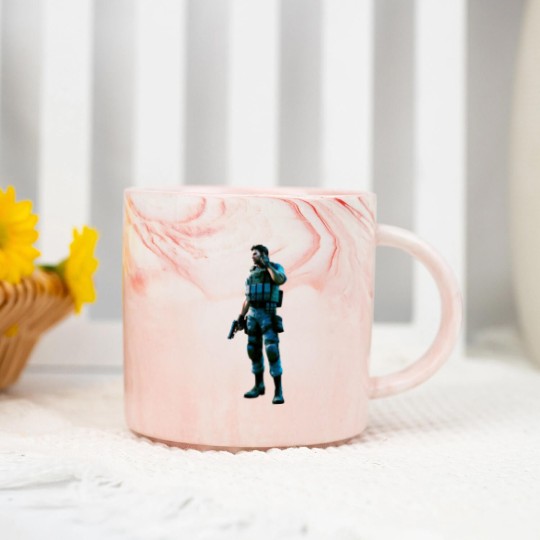 Discover Chris Redfield Residence Evil Biohazard 5 Gold Premium Unisex Marble Mugs