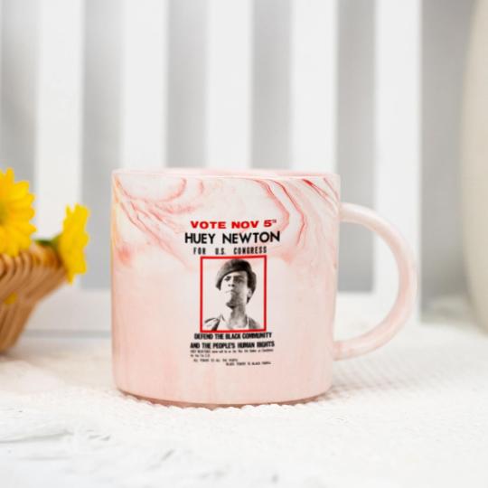 Discover Vote Huey! - Huey Newton - Marble Mugs
