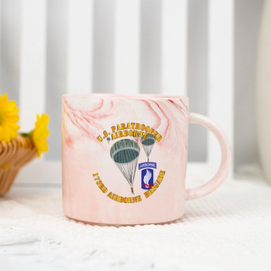 Discover Army - US Paratrooper - 173rd Airborne Bde wo Shadow - Military - Marble Mugs