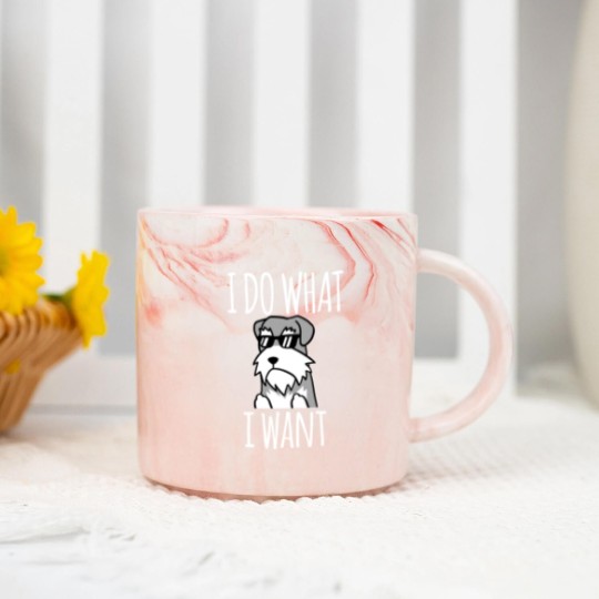 Discover Funny I Do What I Want Schnauzer - Schnauzer - Marble Mugs