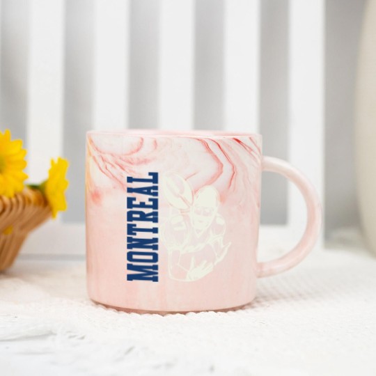 Discover Montreal Football with Player Graphic - Montreal Football - Marble Mugs