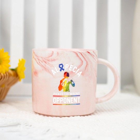 Discover Alopecia Awareness Hair Loss Warrior Beat Marble Mugs