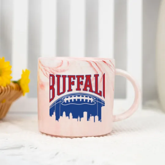 Discover Buffalo Football Vintage Skyline New York Bills Ma Marble Mugs