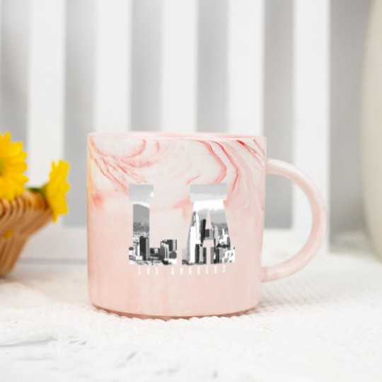 Discover Los Angeles California Skyline Marble Mugs