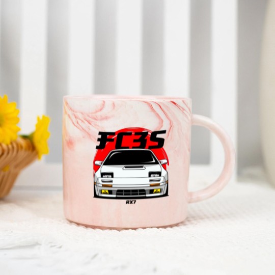Discover White FC RX 7 - Fc Rx7 - Marble Mugs